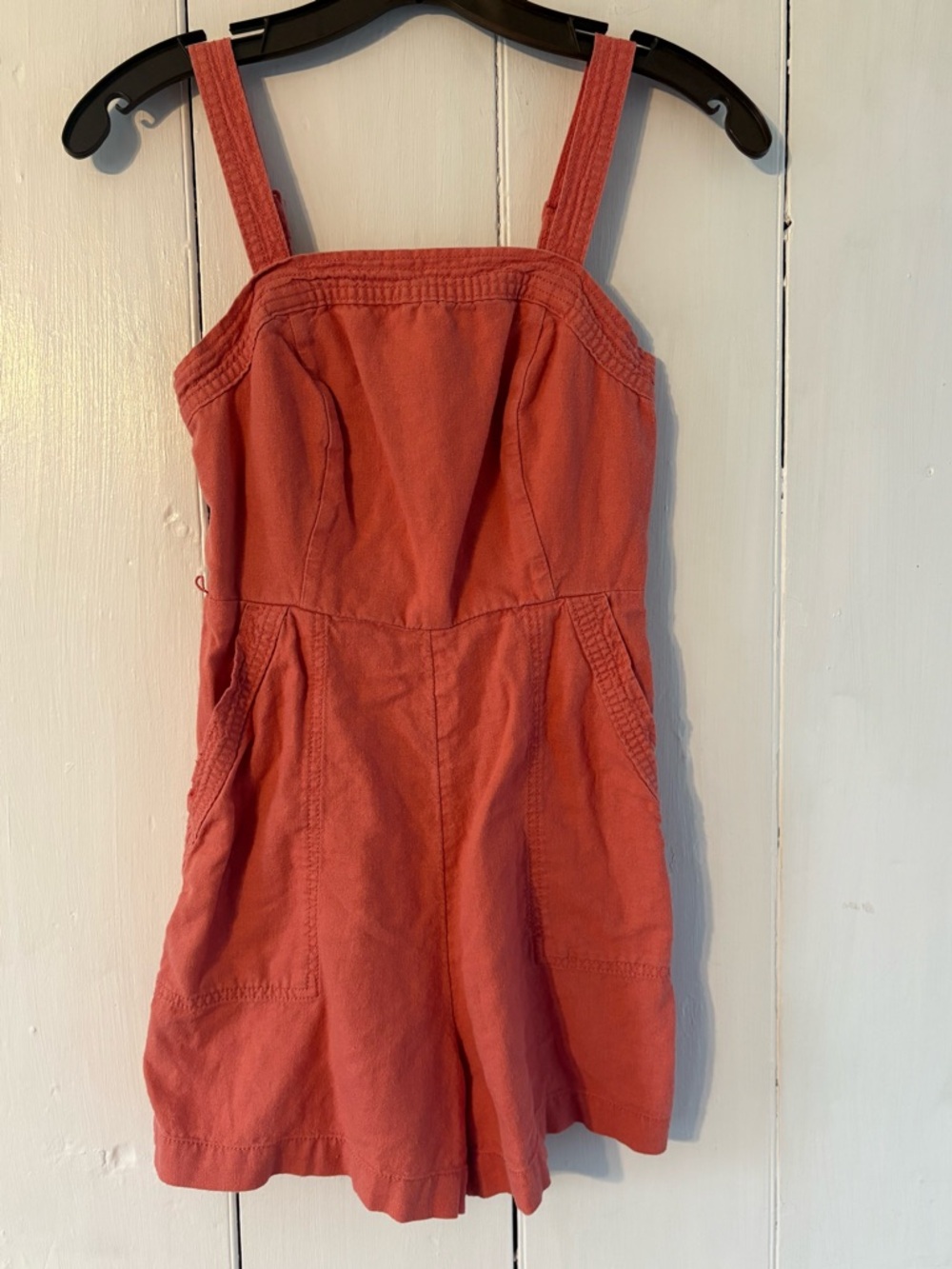 Old Navy Coral Cotton Romper with Straps